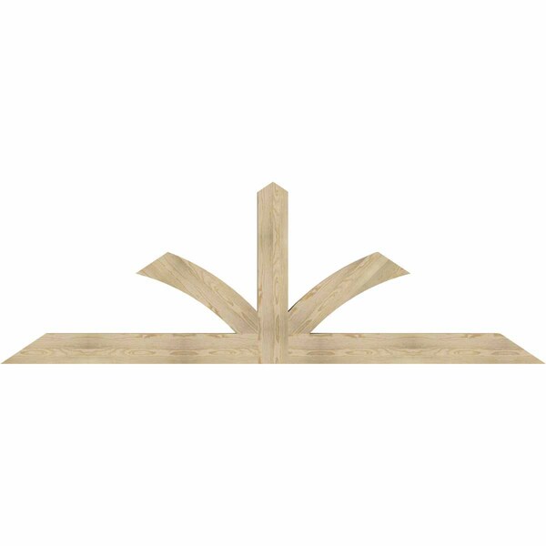 Ekena Millwork Richland Rough Sawn Timber Gable Bracket, Douglas Fir, 108"W x 36"H x 4"D x 6"F, 8/12 Pitch GBW108X36X0406RIC00RDF - main